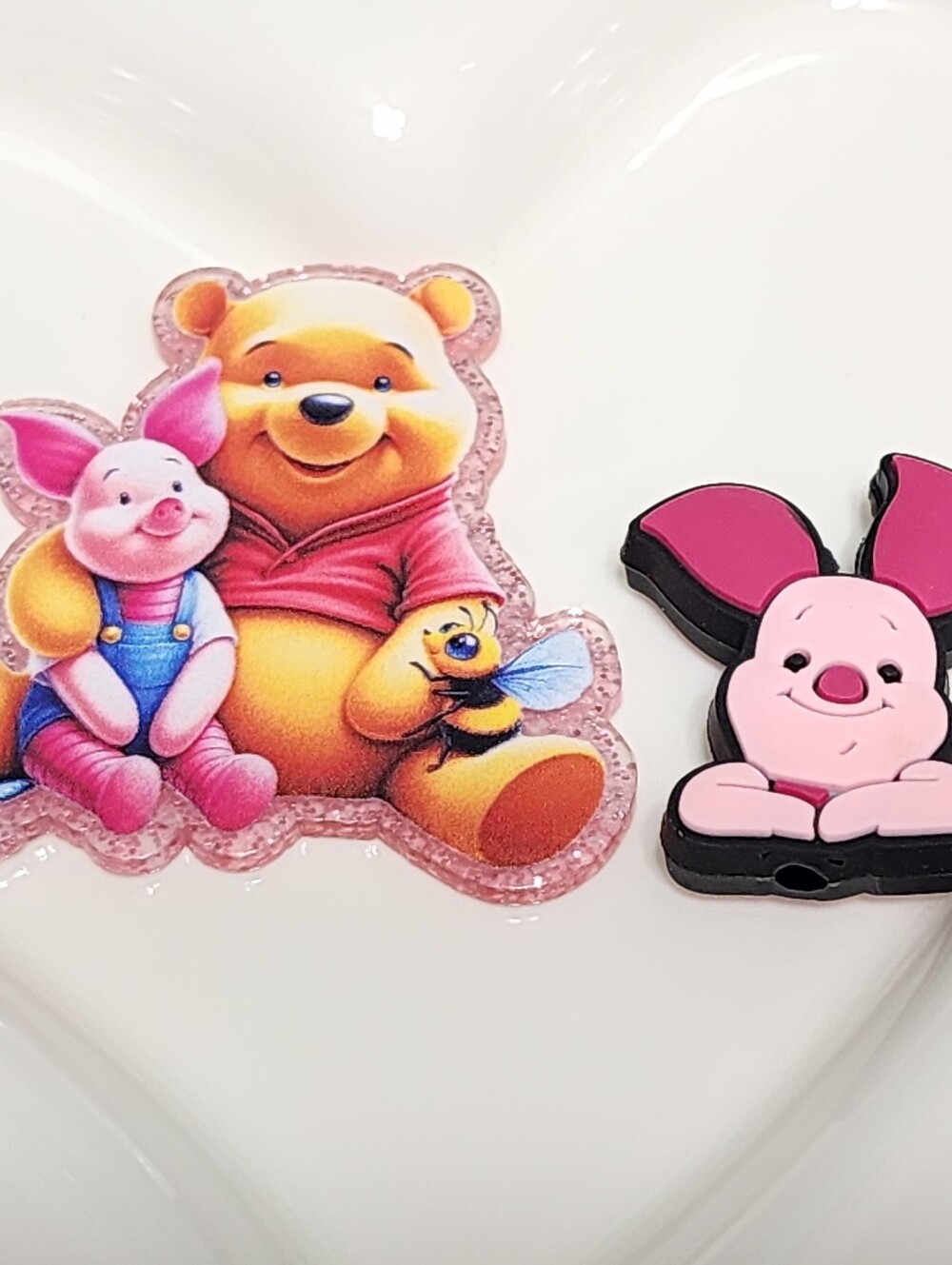 Bear‎ Pig Flatback Focal Bead Badge Keychain Crafts Beaded Pen Magnet Bag Clip